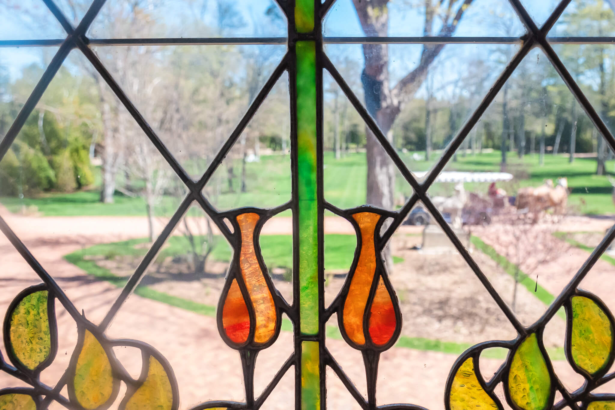 Stained Glass at The Inn at Stonecliffe Mackinac Island Michigan