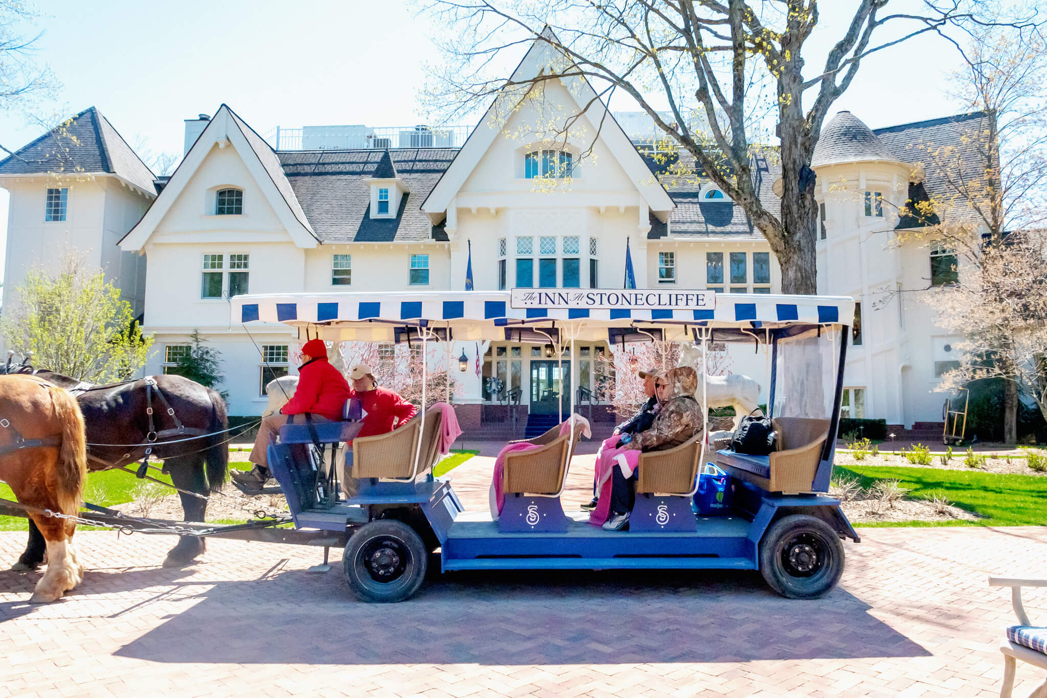 Horse Drawn Carriage At The Inn at Stonecliffe Mackinac Island