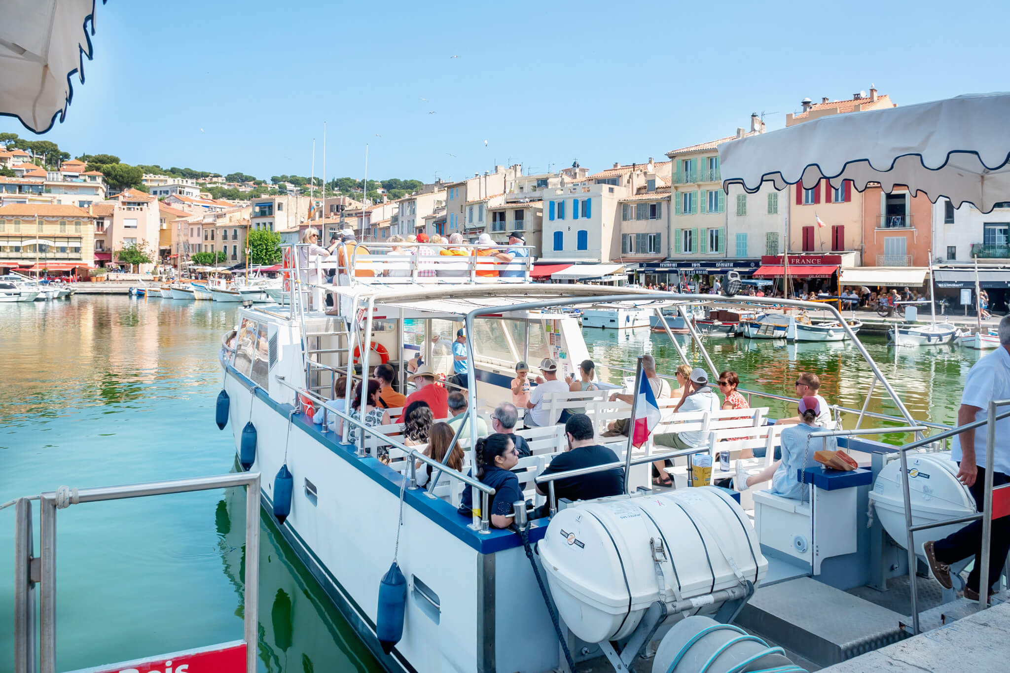 Taking a calanques boat tour from Cassis France