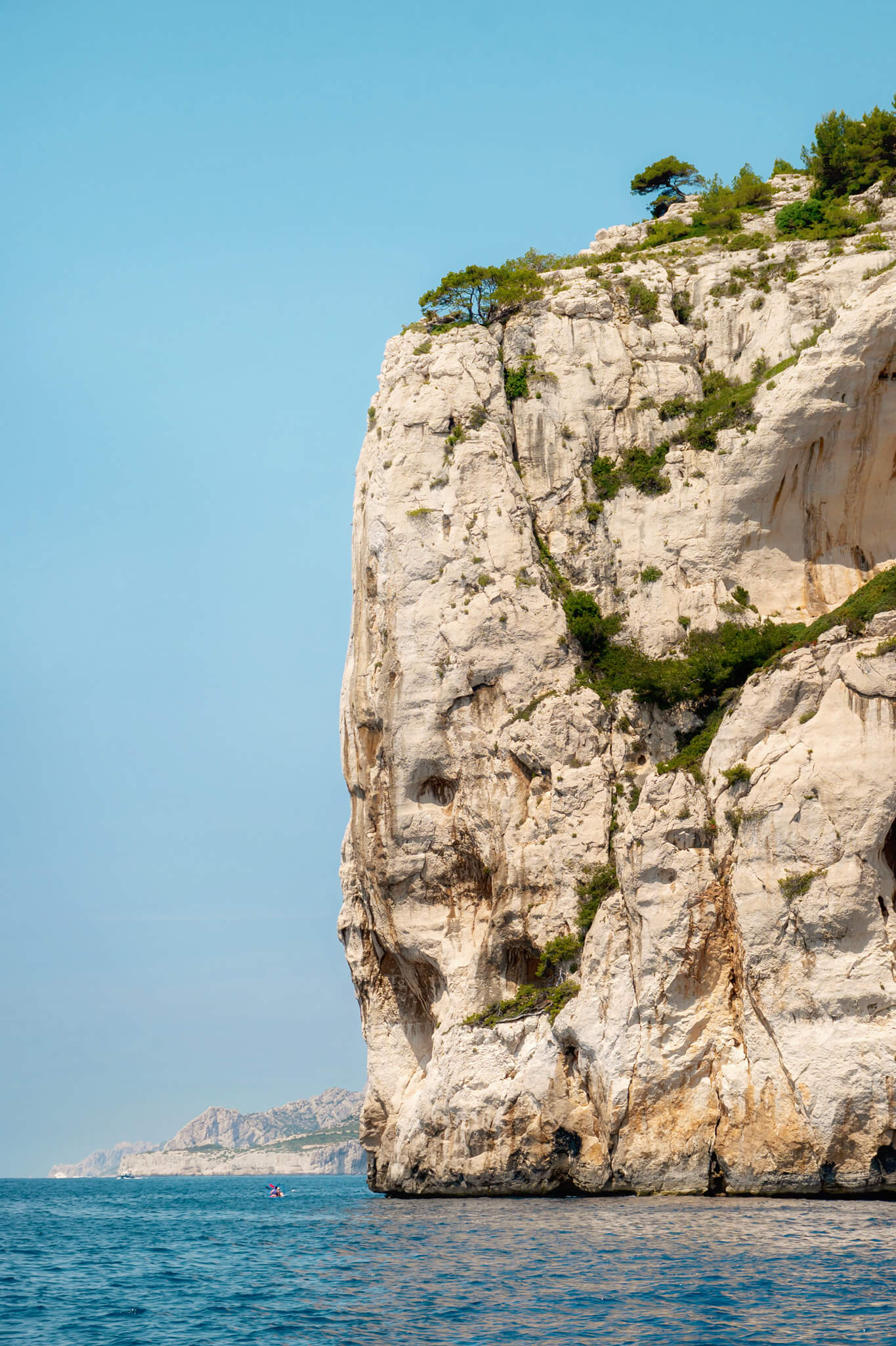View of the cliffs at Calanques National Park