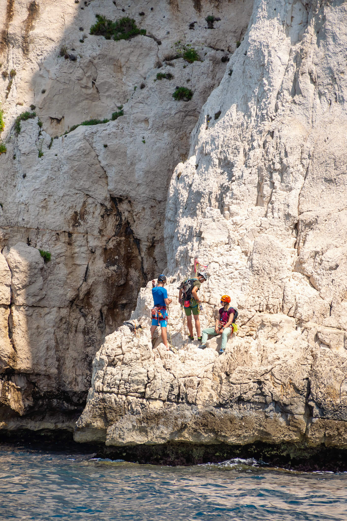 Rock Climbers at Calanques National Park