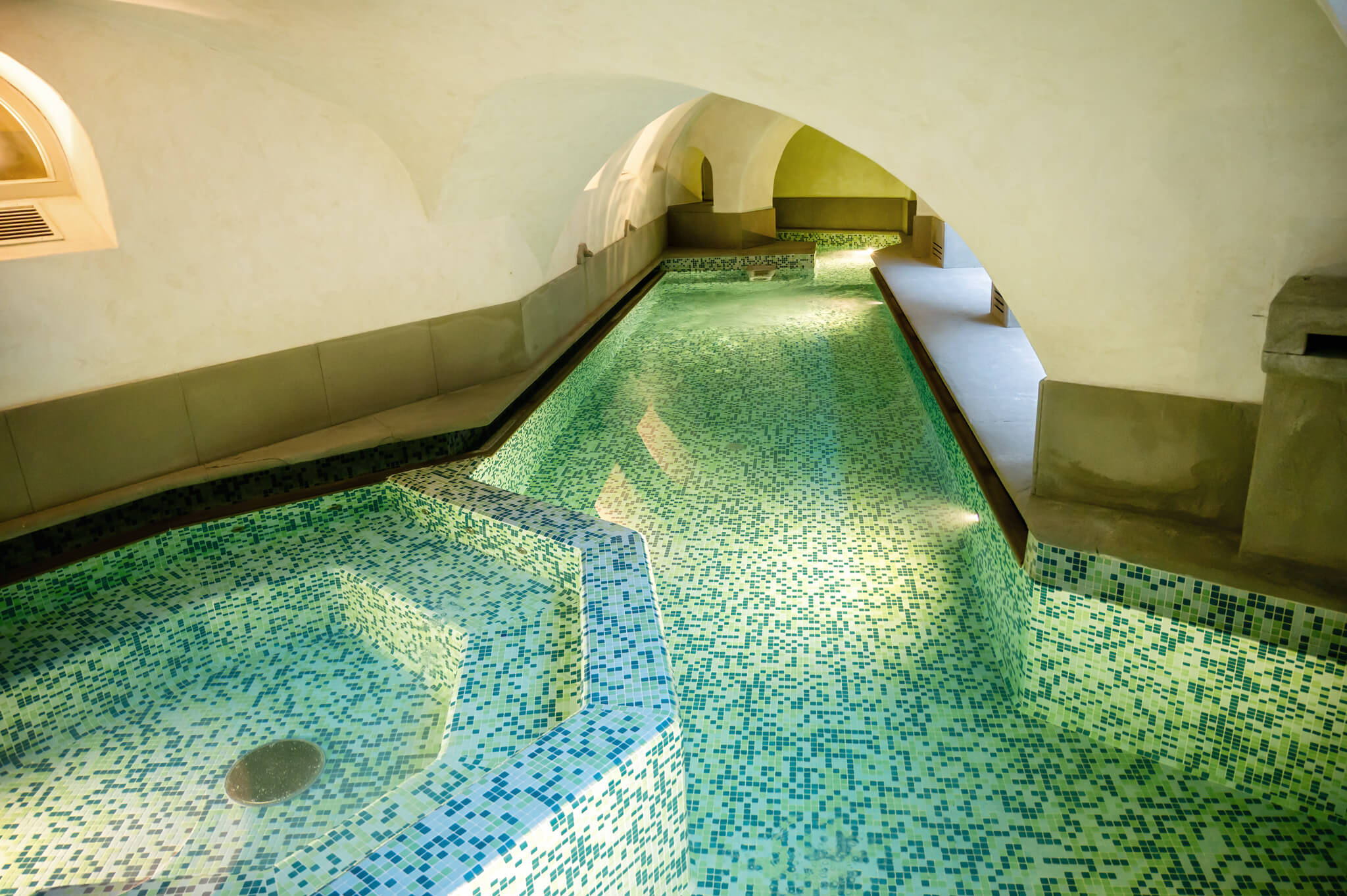 Spa pool at Cappuccini Resort Franciacorta Bescia Italy