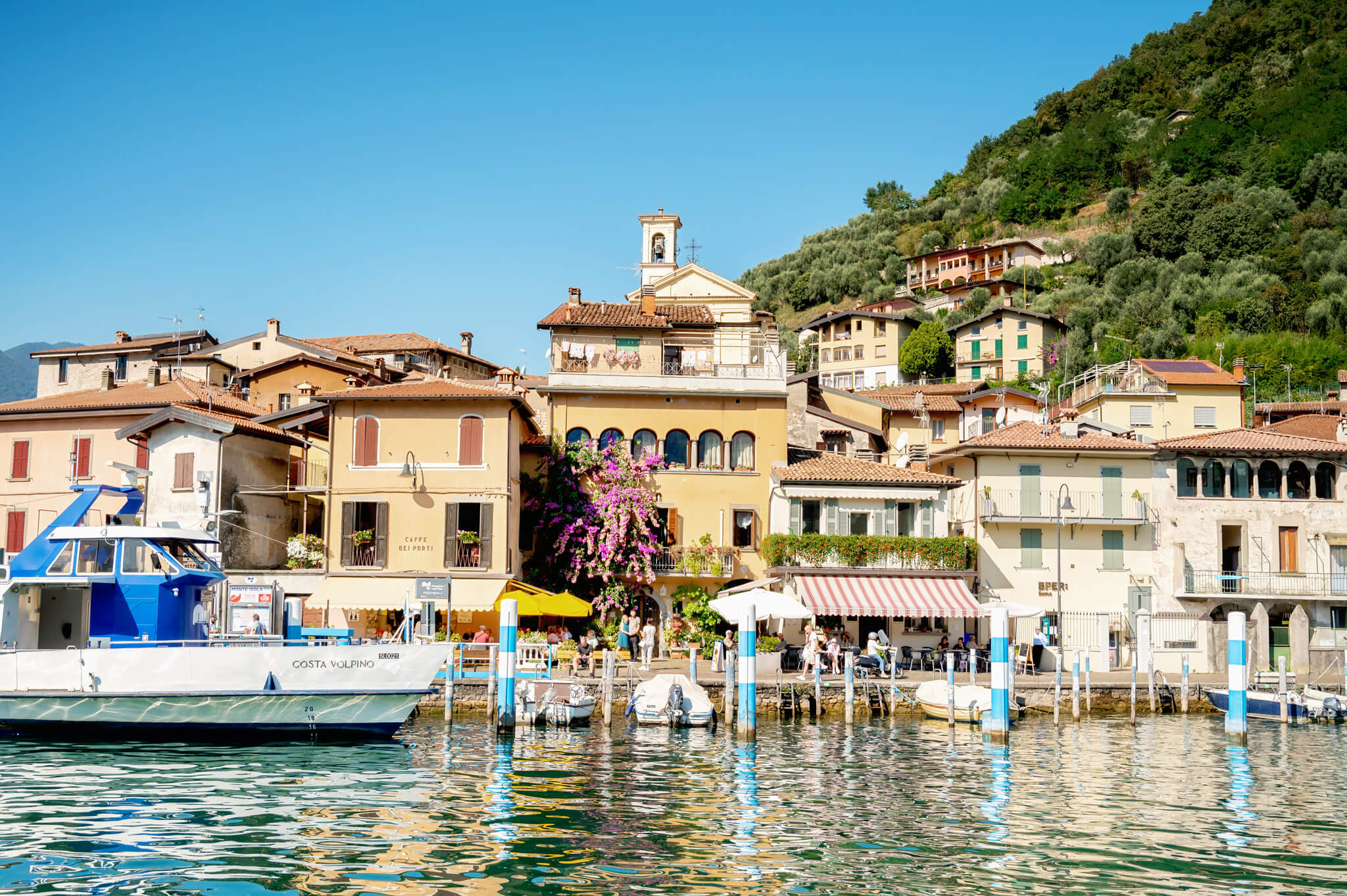 Island of Monte Isola on Lake Iseo Italy