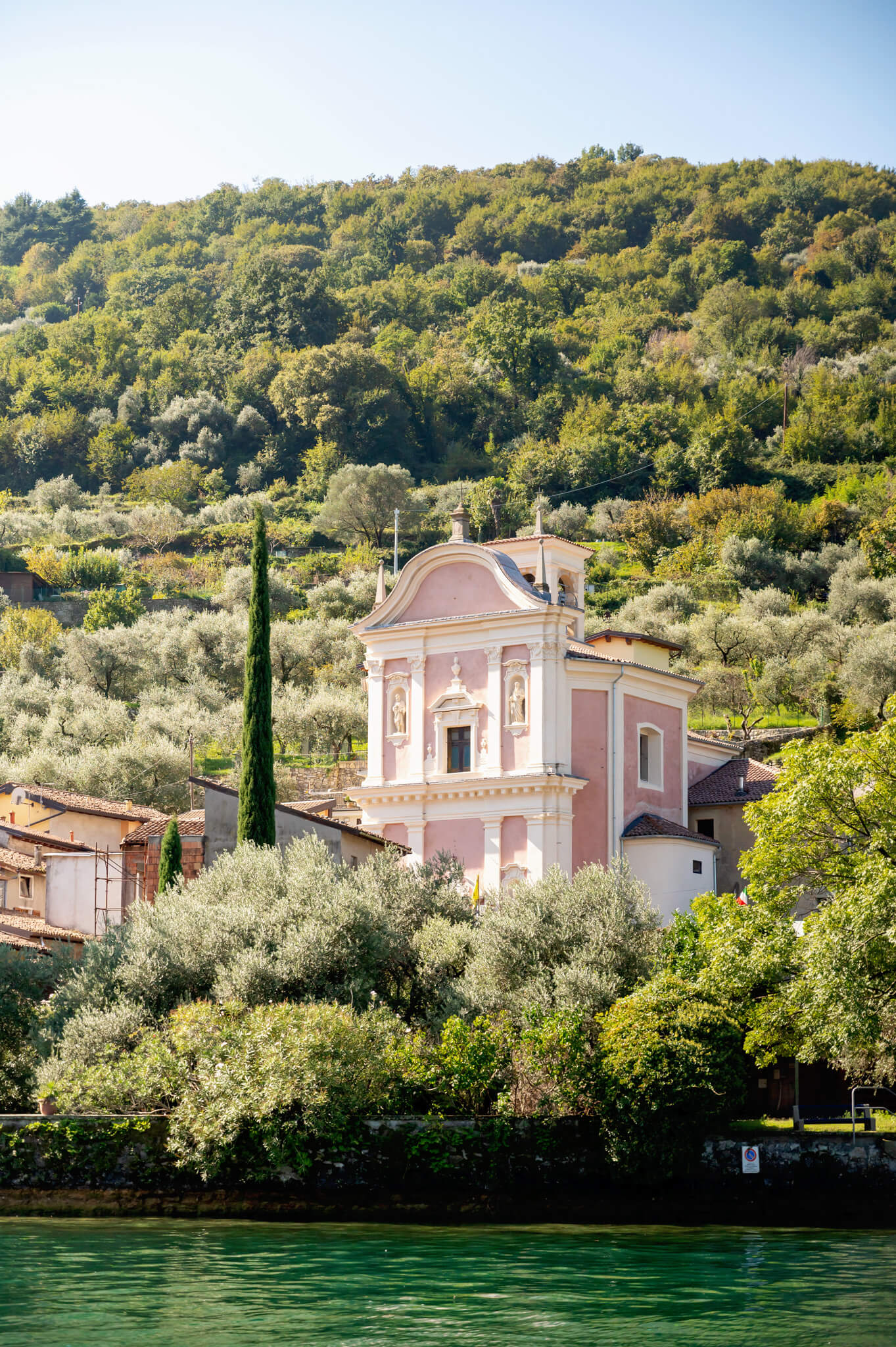 Towns on Monte Isola on Lake Iseo Italy