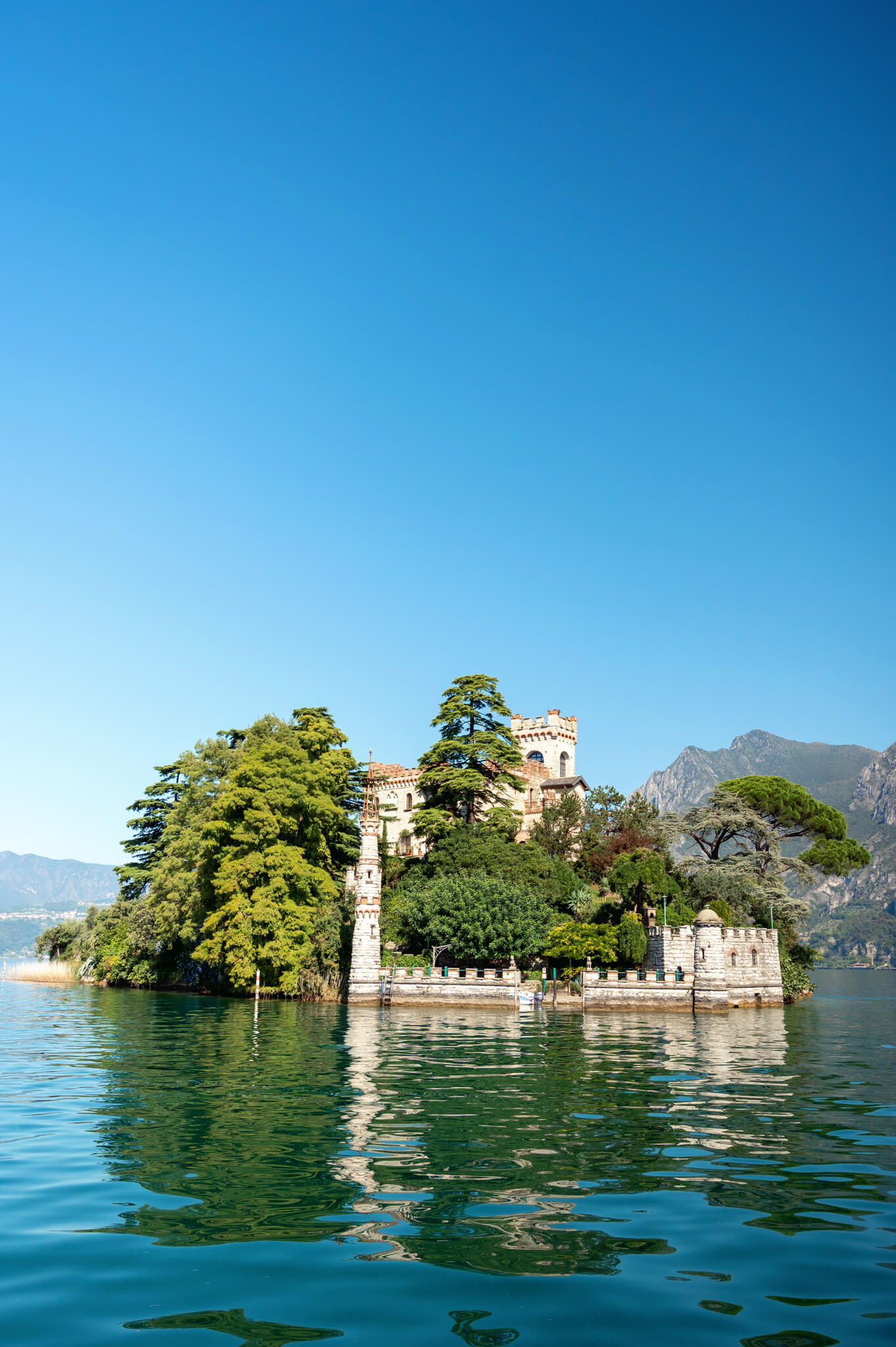 Island near Monte Isola on Lake Iseo Italy
