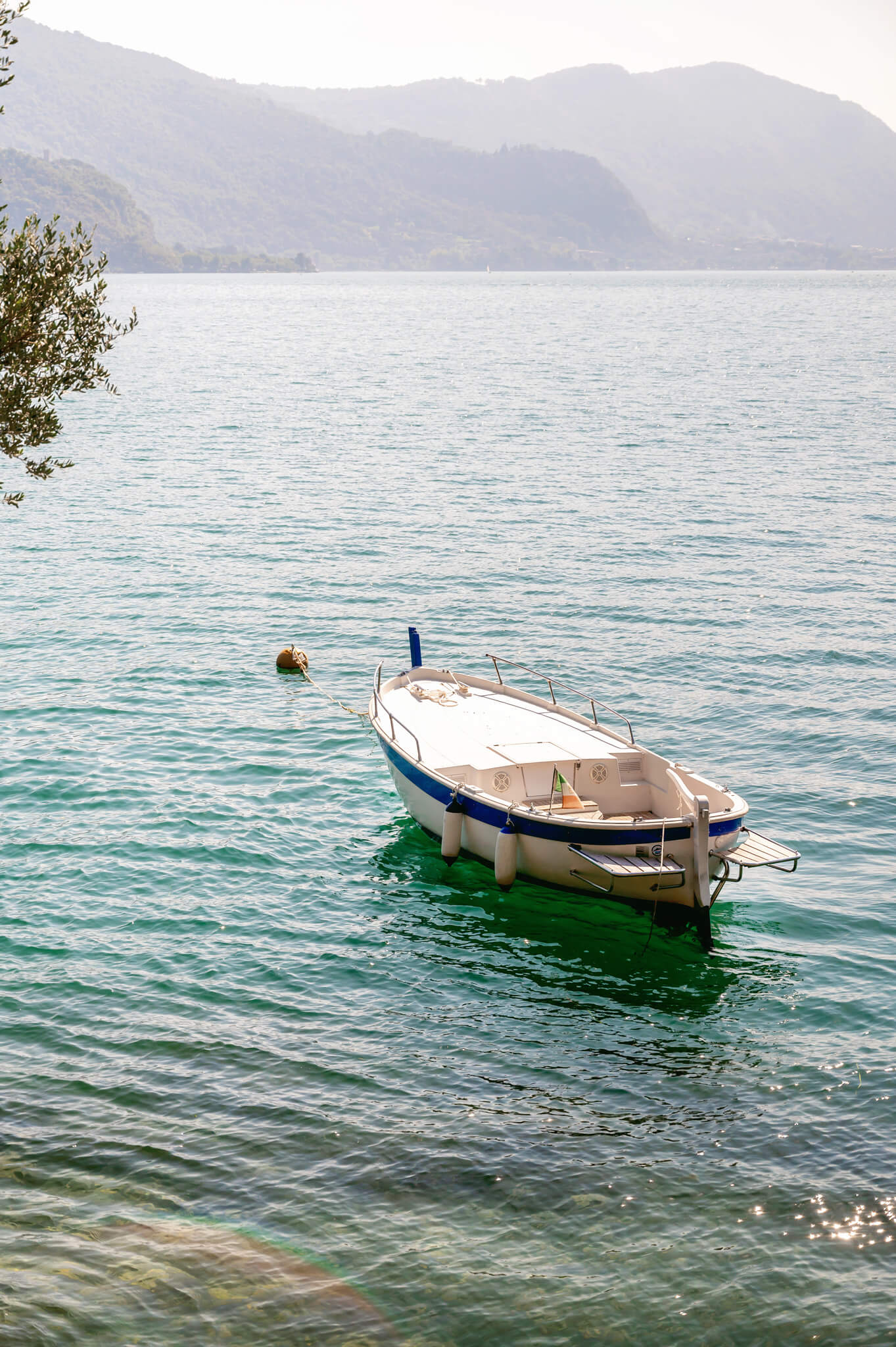 boat near Monte Isola Lake Iseo Italy