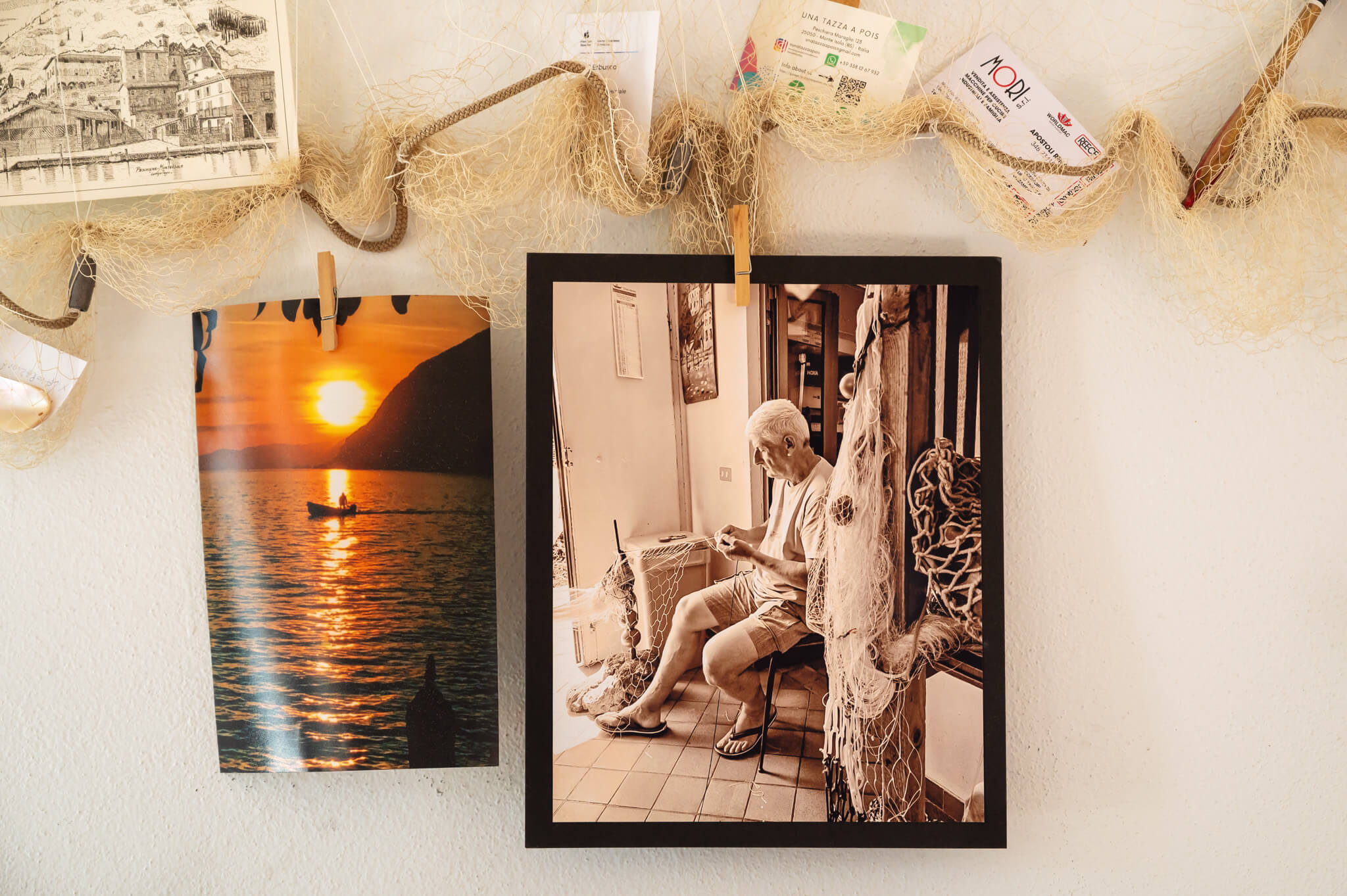 net maker on Monte Isola