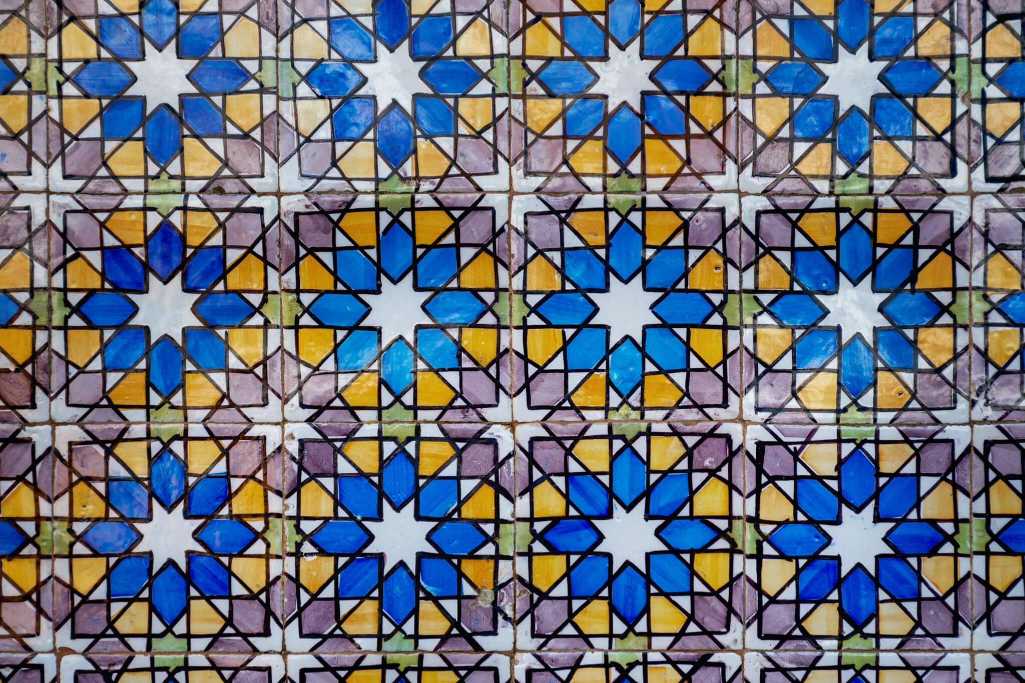 Tile at Pena Palace in Sintra Portugal
