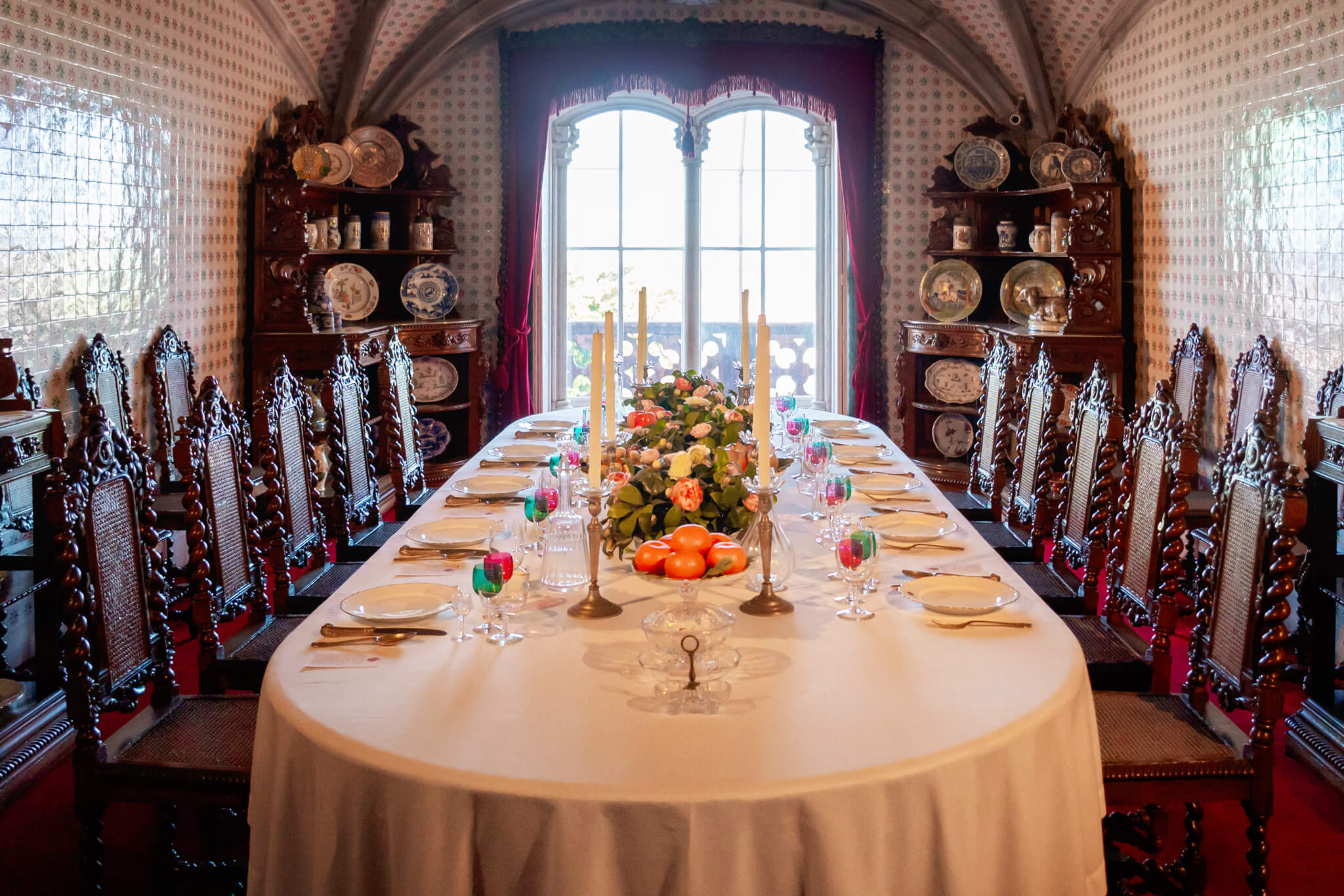 Inside of Pena Palace in Sintra Portugal