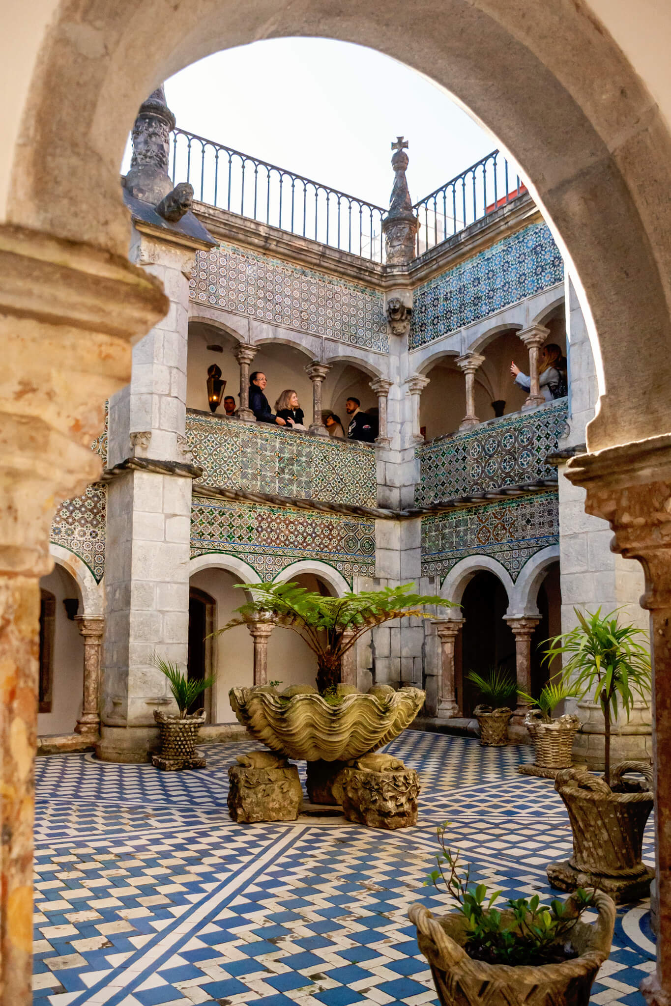 Inside of Pena Palace in Sintra Portugal