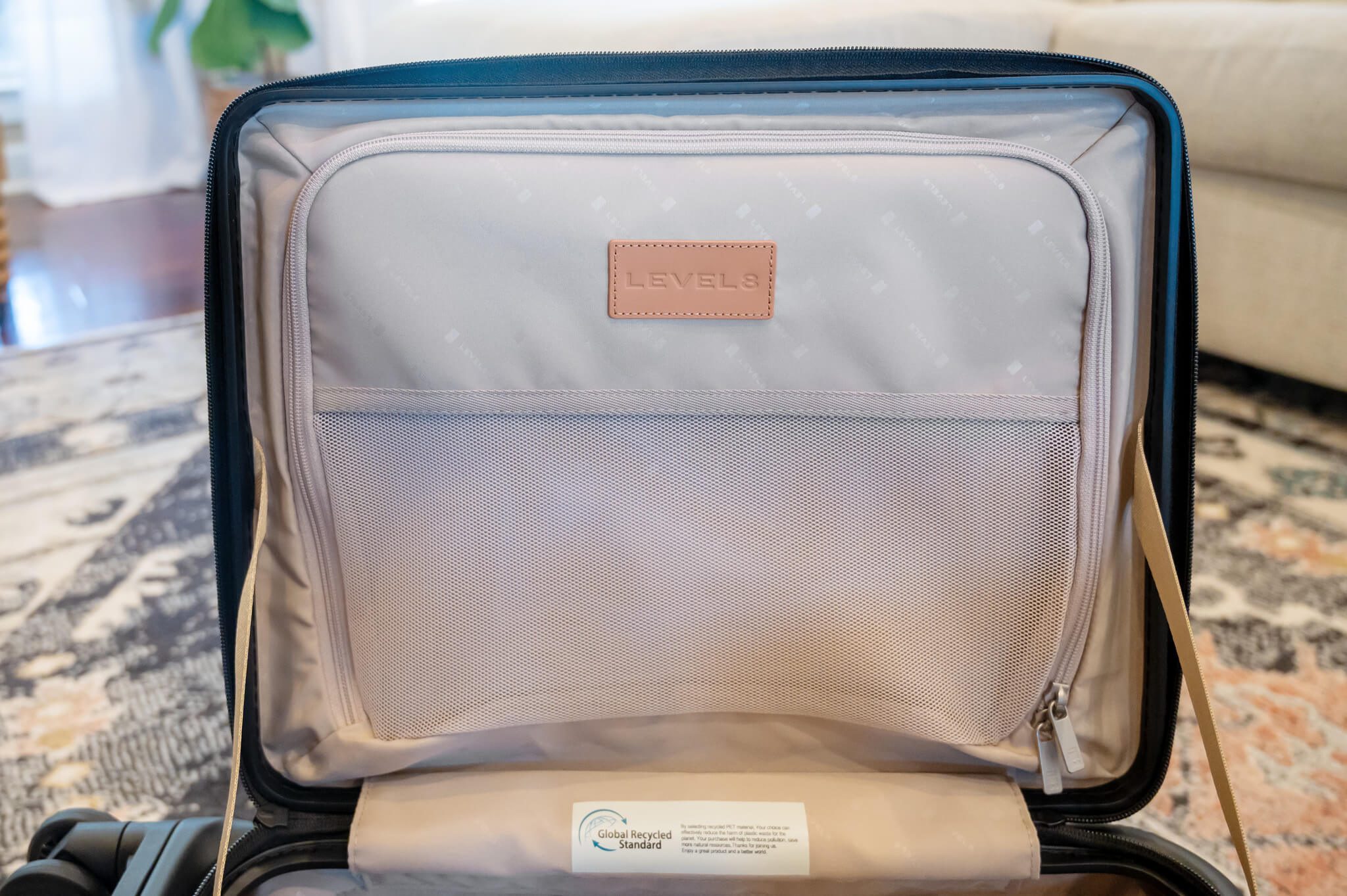 Top Opening LEVEL8 CarryOn Suitcase Inside