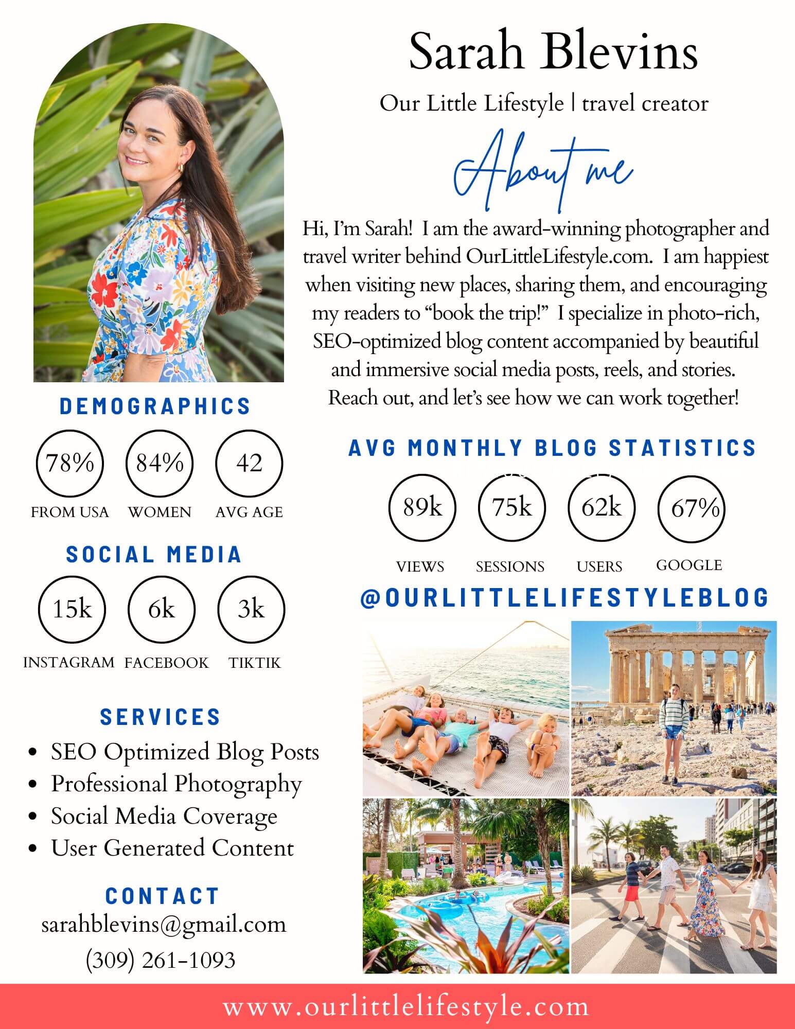 Our Little Lifestyle Media Kit Page 1