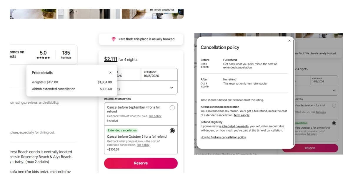 Airbnb Extended Cancellation