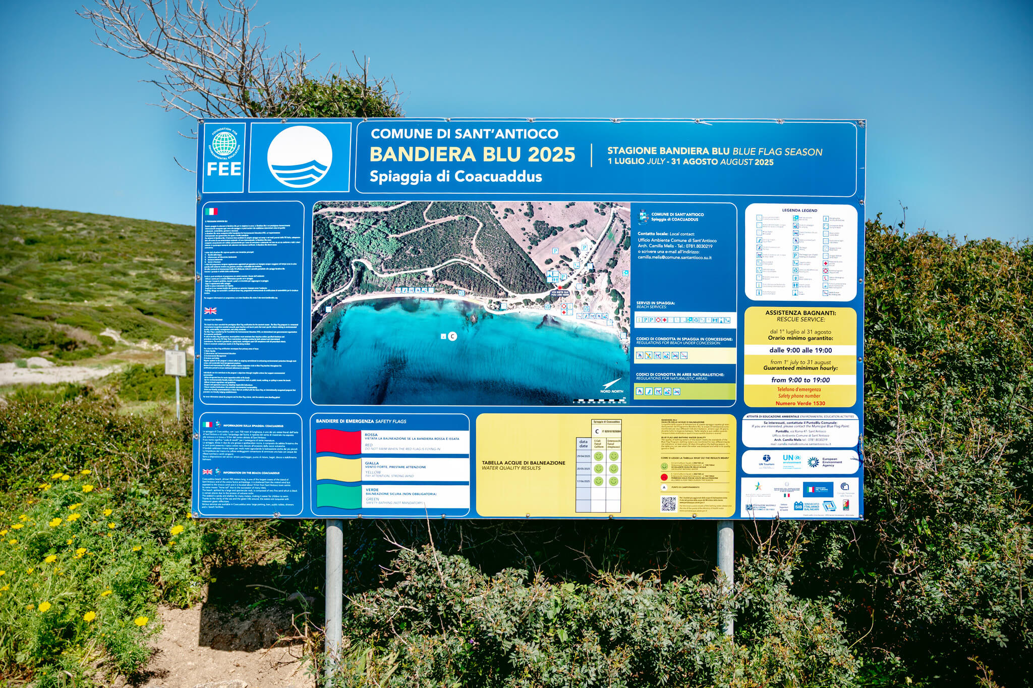 Beach on Sant Antioco Sardinia Italy