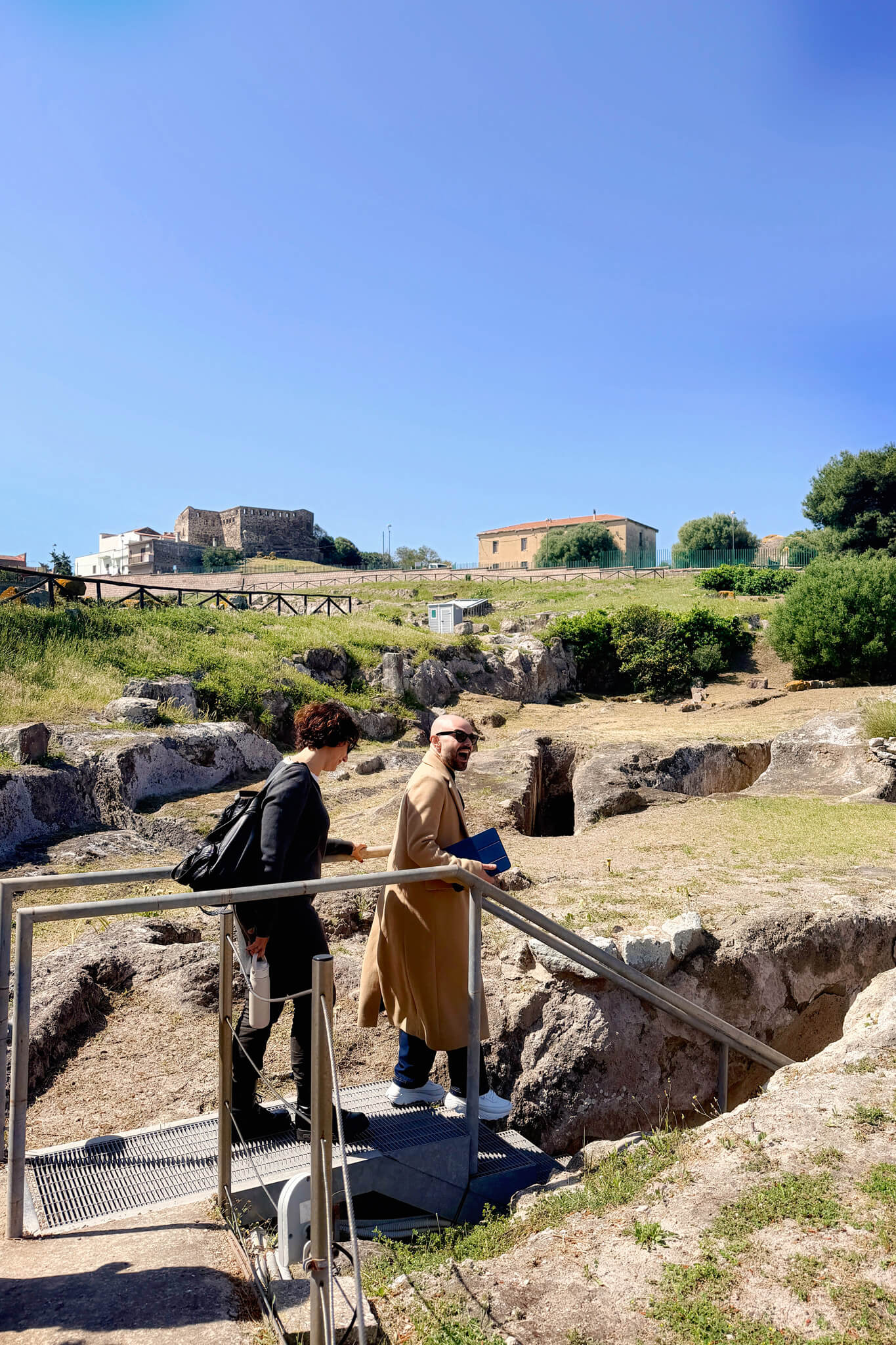 Entering at one of the archeological sites in Southwest Sardinia