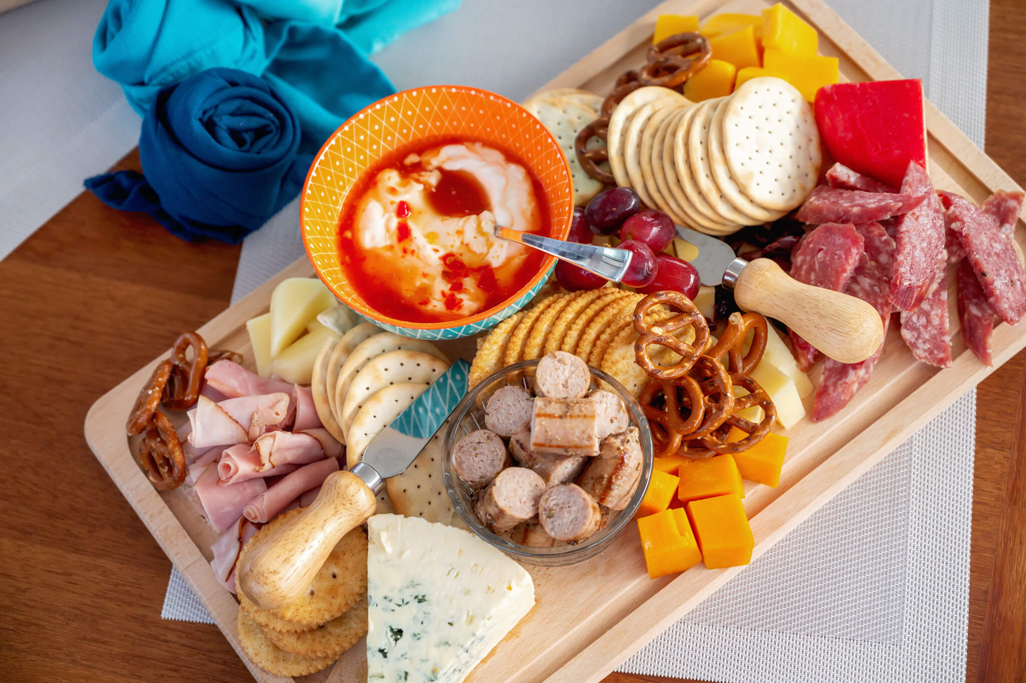 Snack aboard TradeWinds Mohala Catamaran