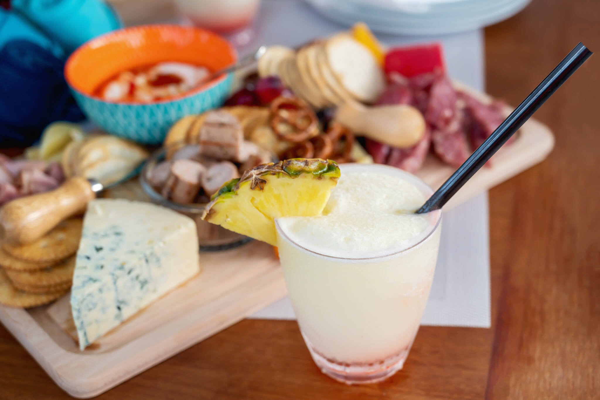 Snack aboard TradeWinds Mohala Catamaran