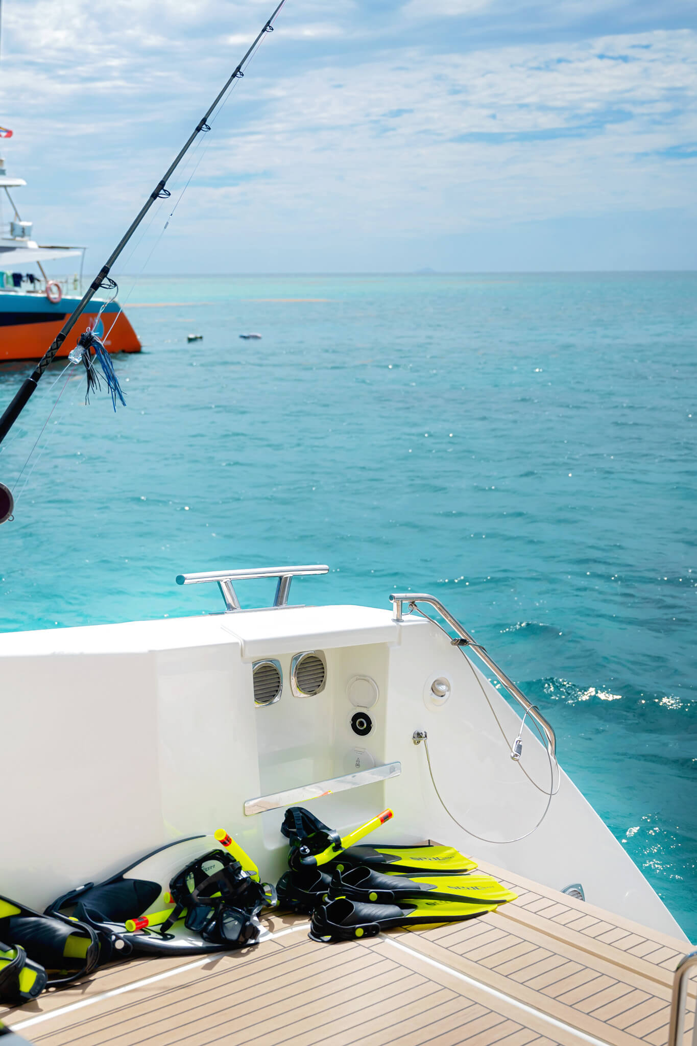 Snorkeling on TradeWinds sailboat