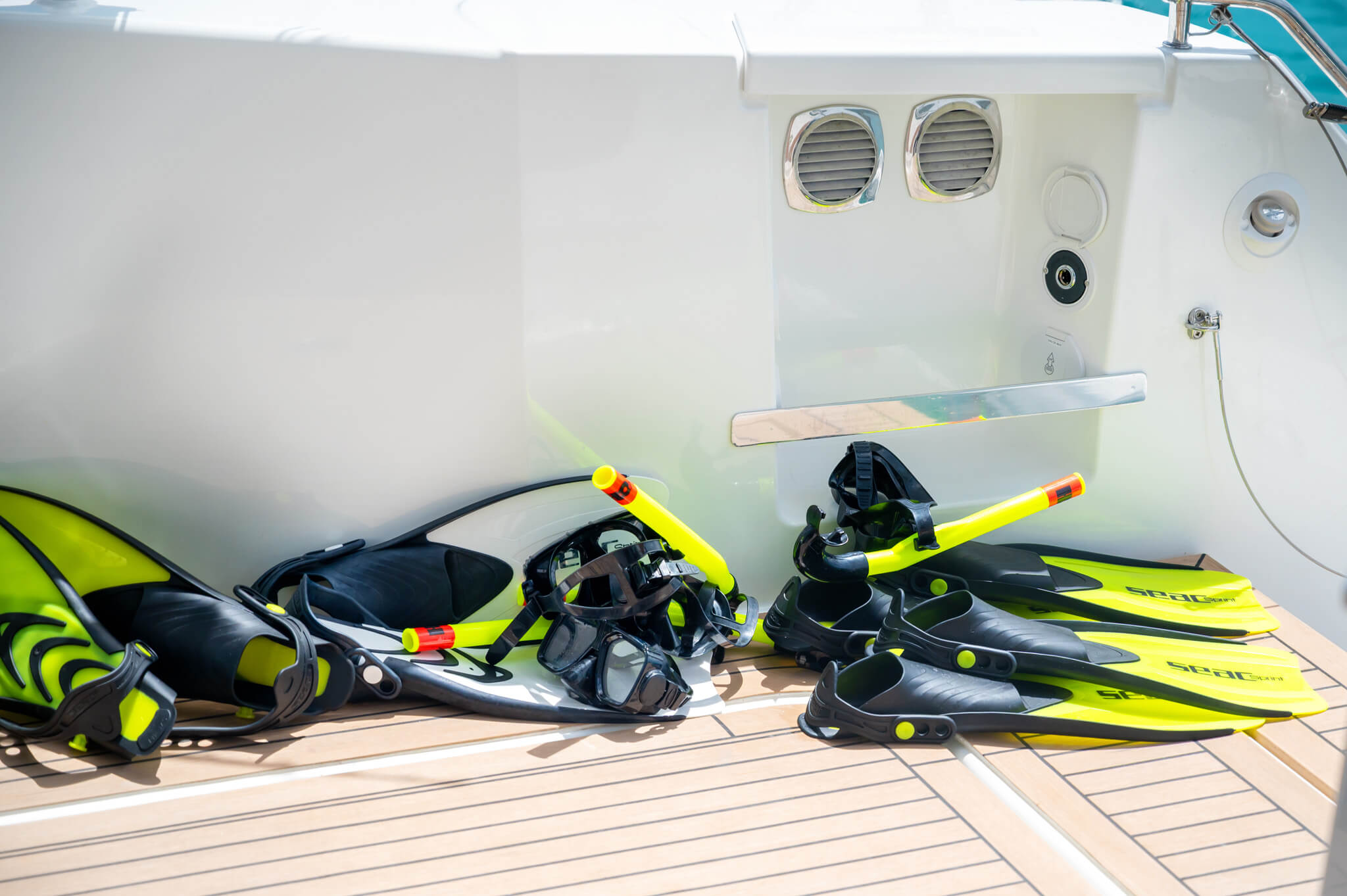 Snorkeling on TradeWinds sailboat
