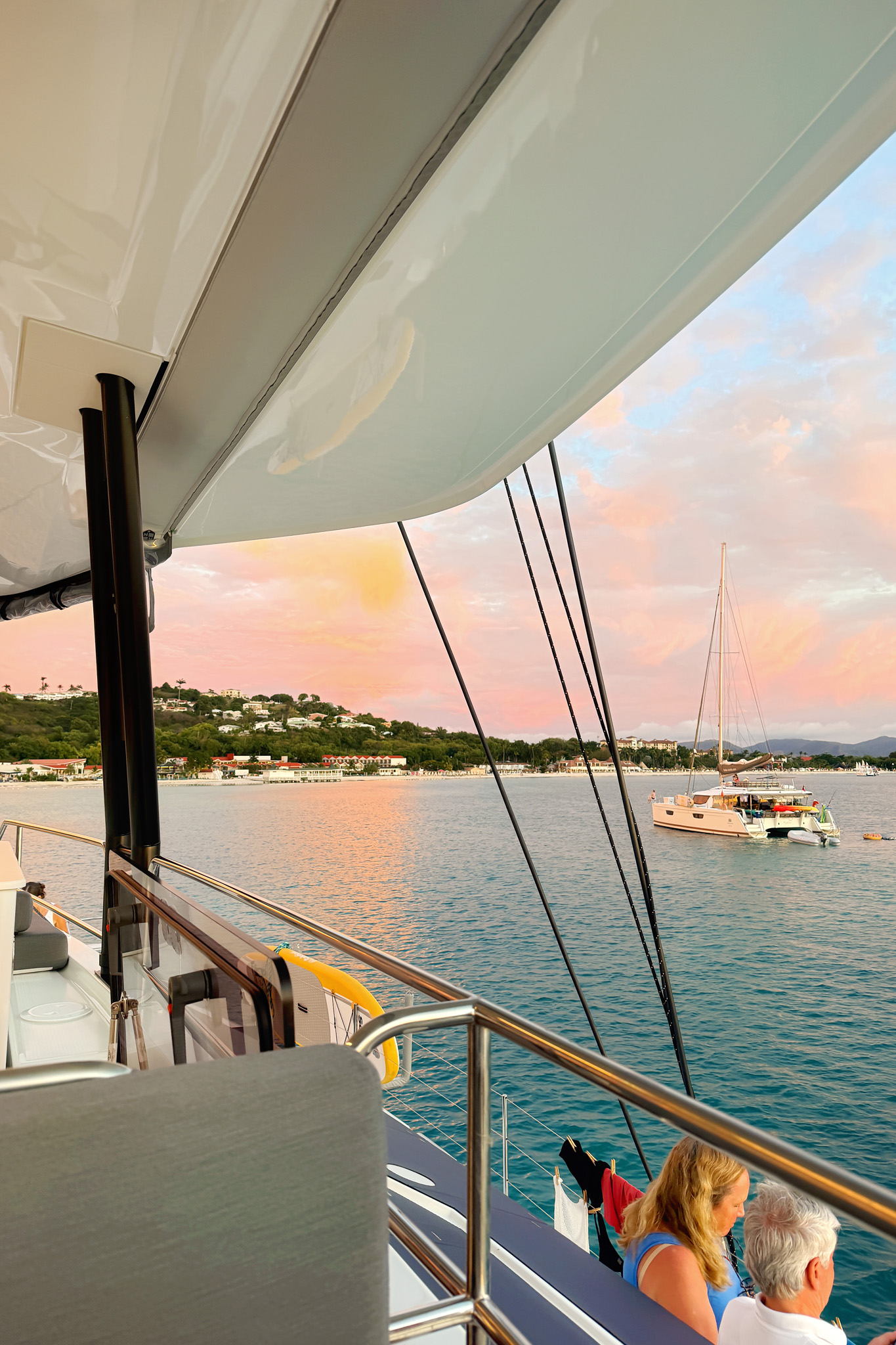 sunset on our Tradewinds Antigua sailing trip
