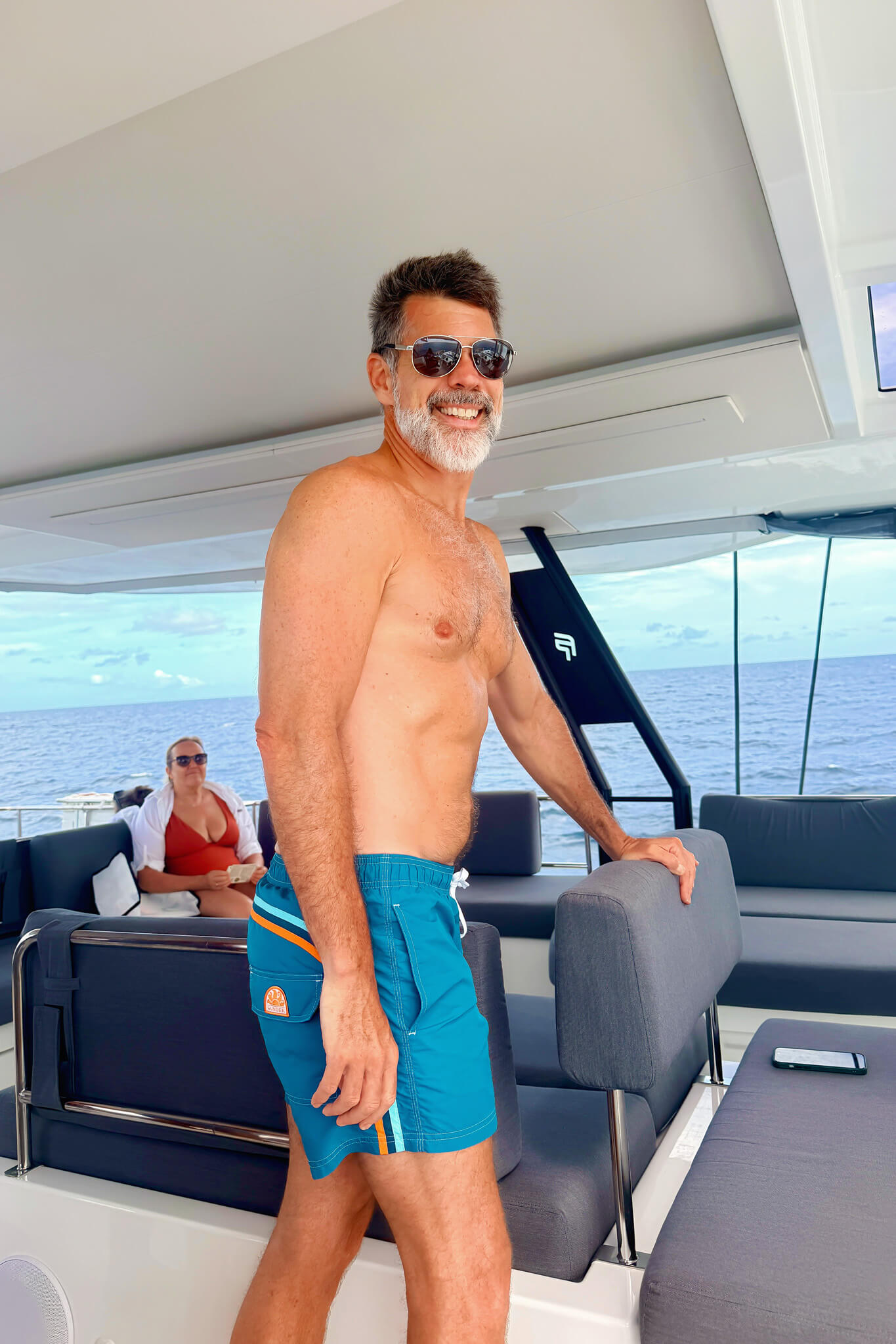 Matt sailing on our Antigua Tradewinds Mohala Sailing