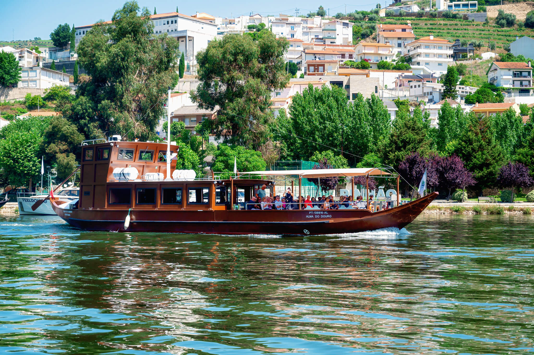 Town of Pinhao from our Douro Valley Wine Tour Boat Cruise