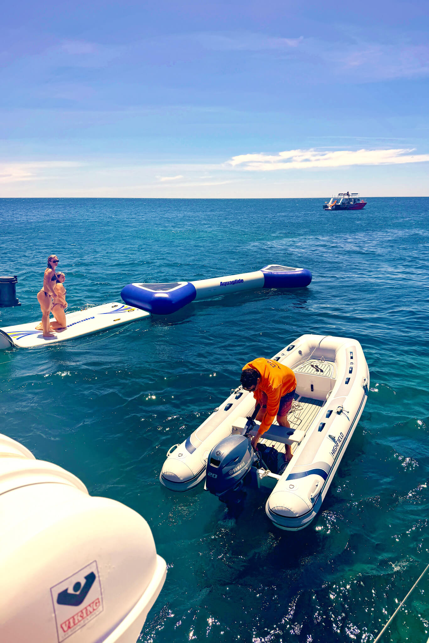 Water activities on Lagos Catamaran Cruise