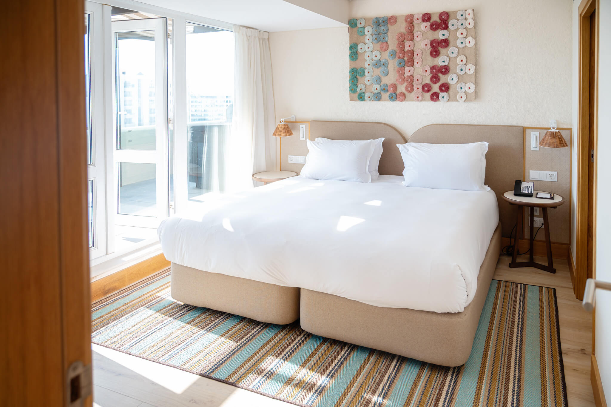 super comfortable king bed at the Hyatt Regency Vilamoura Algarve