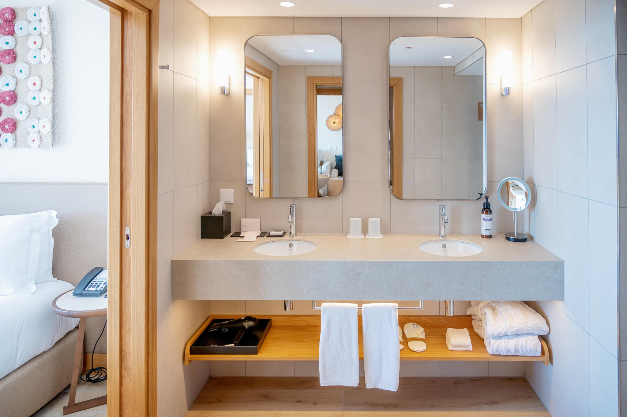 bathroom in our room at the Hyatt Regency Vilamoura Algarve