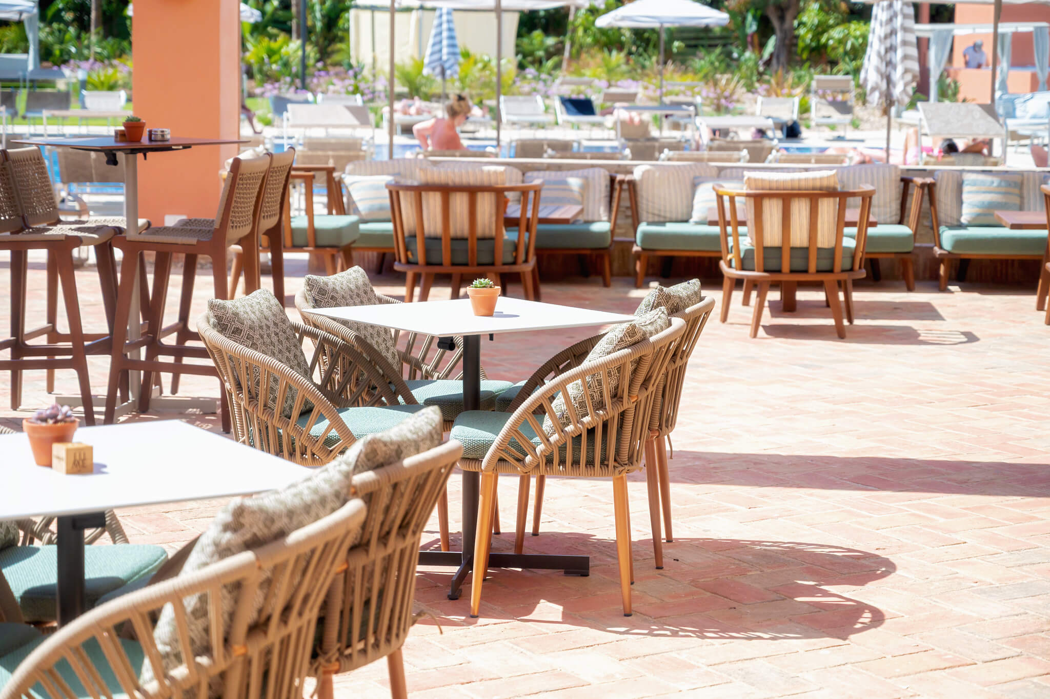 outdoor seating area at the Hyatt Regency Vilamoura Algarve
