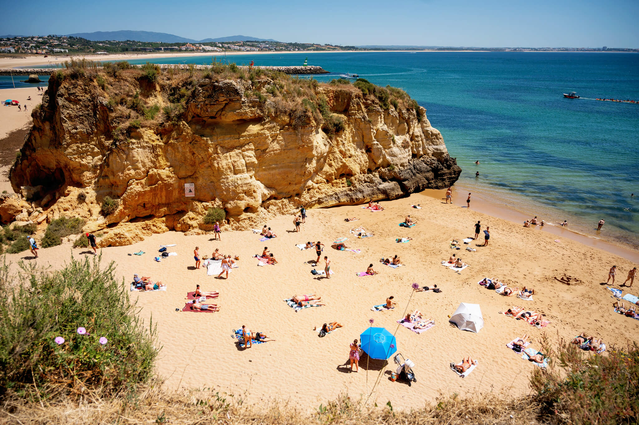 popular beach in Lagos Portugal