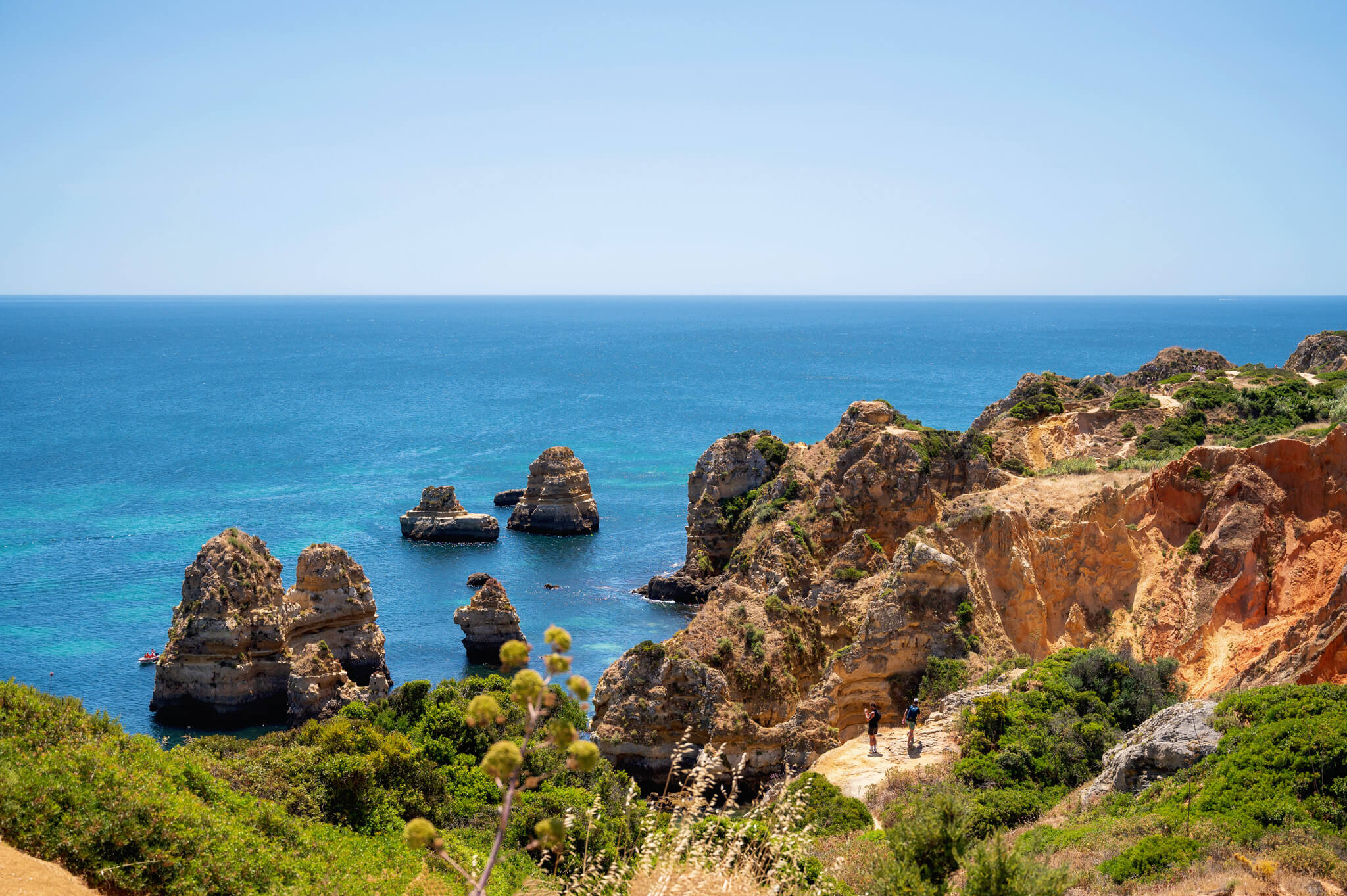 View from the Lagos coastal walk to Ponta da Piedade in the Algarve