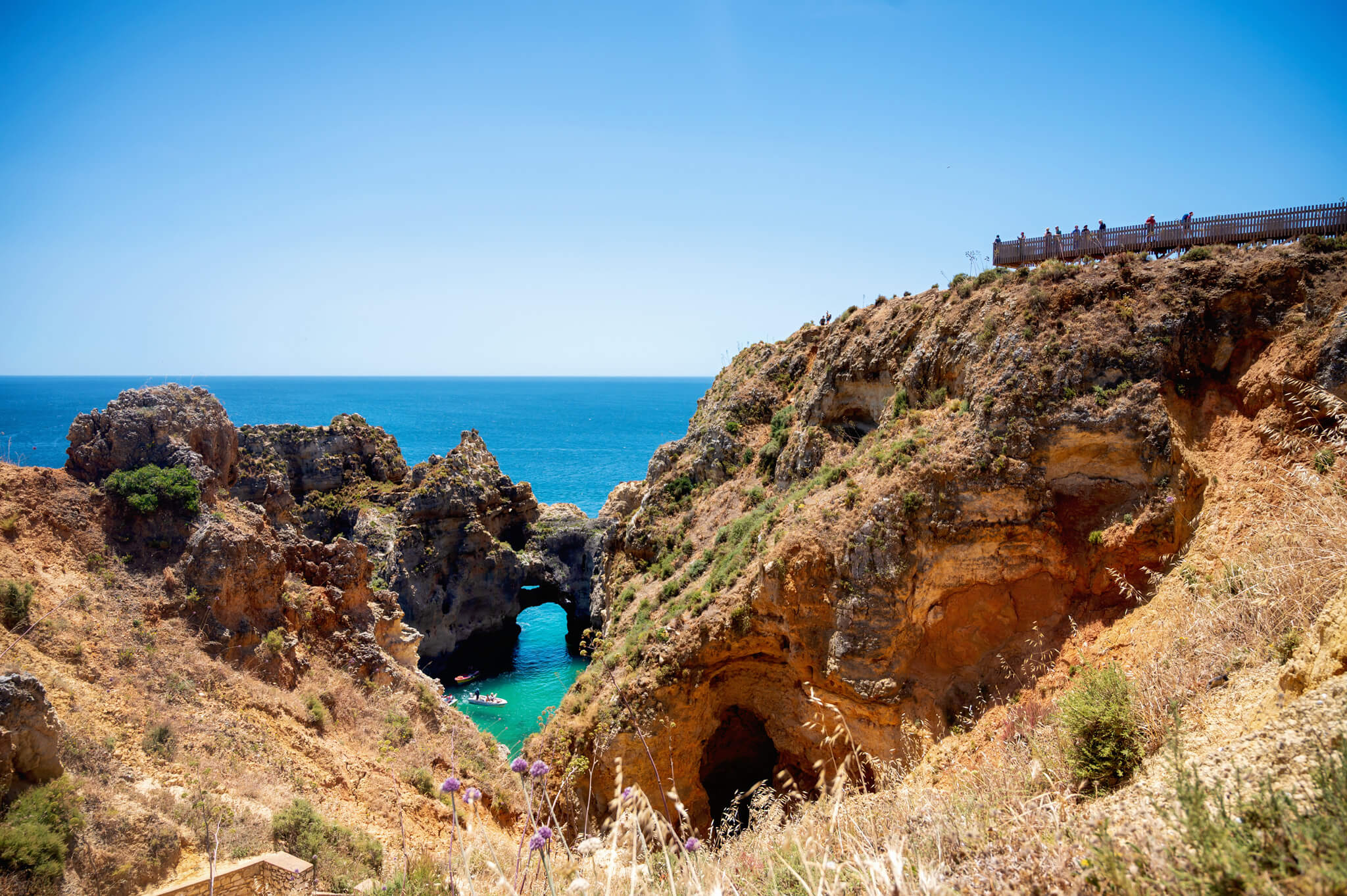 View from the Lagos coastal walk to Ponta da Piedade in the Algarve