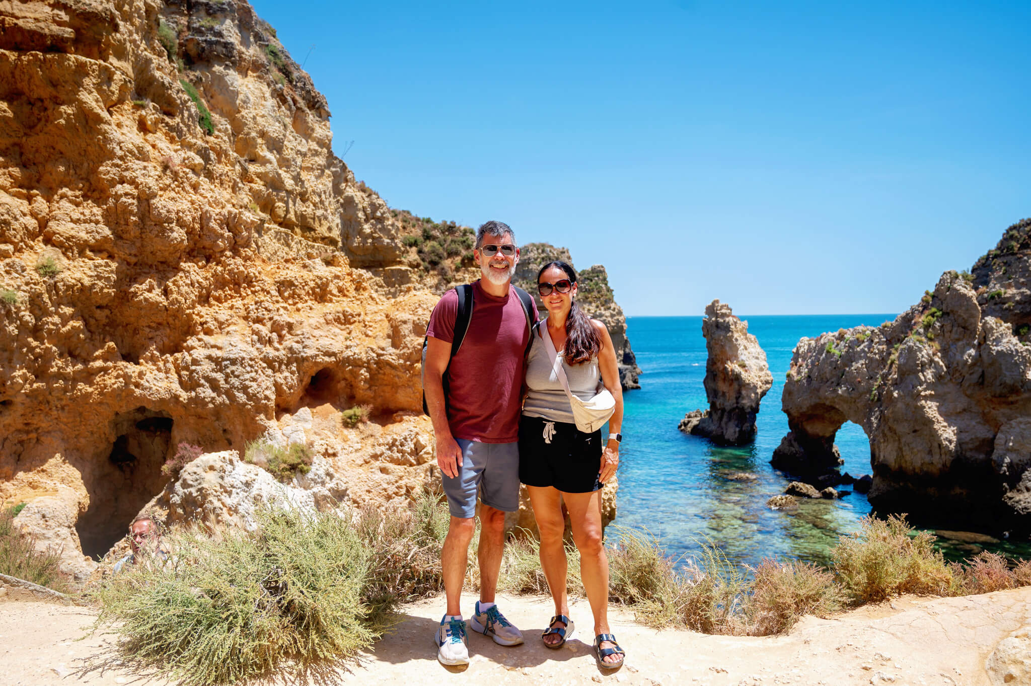 Sarah and Matt at Ponta da Piedade