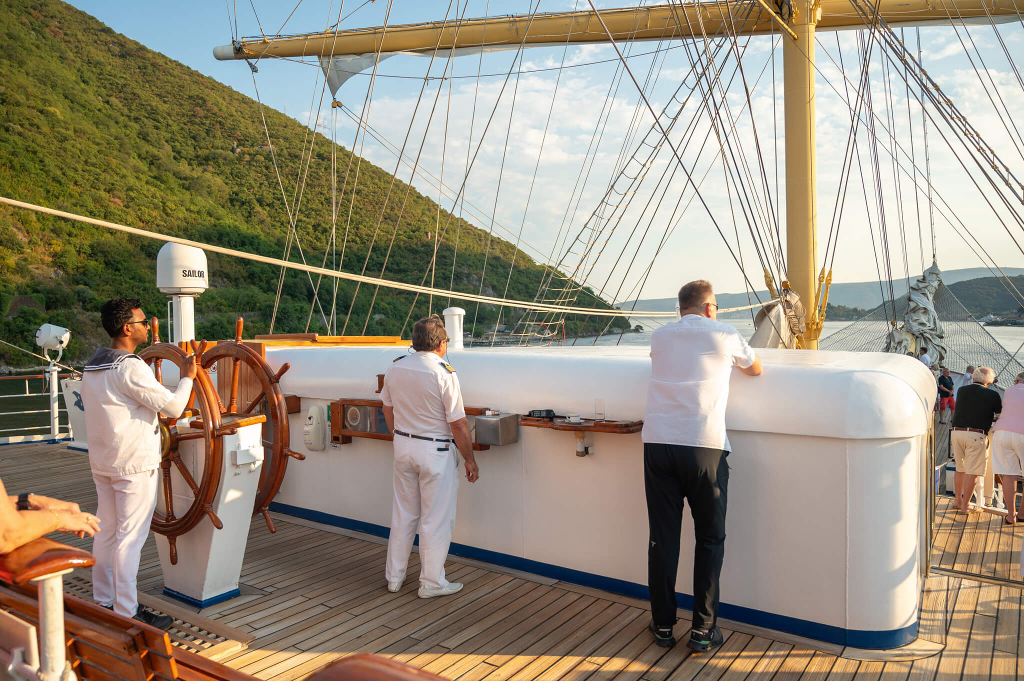 Sailing into Kotor Montenegro on Royal Clipper