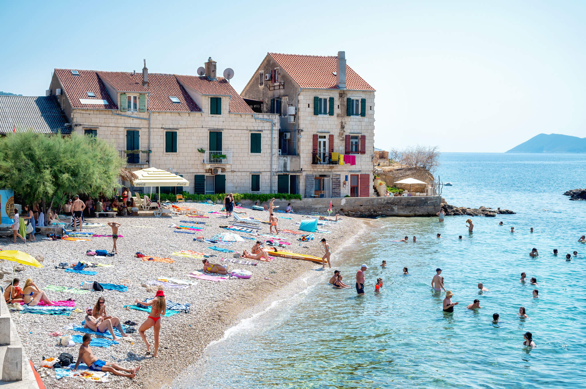 Beach we vistiing on our Royal Clipper stop in Komiza, Croatia.