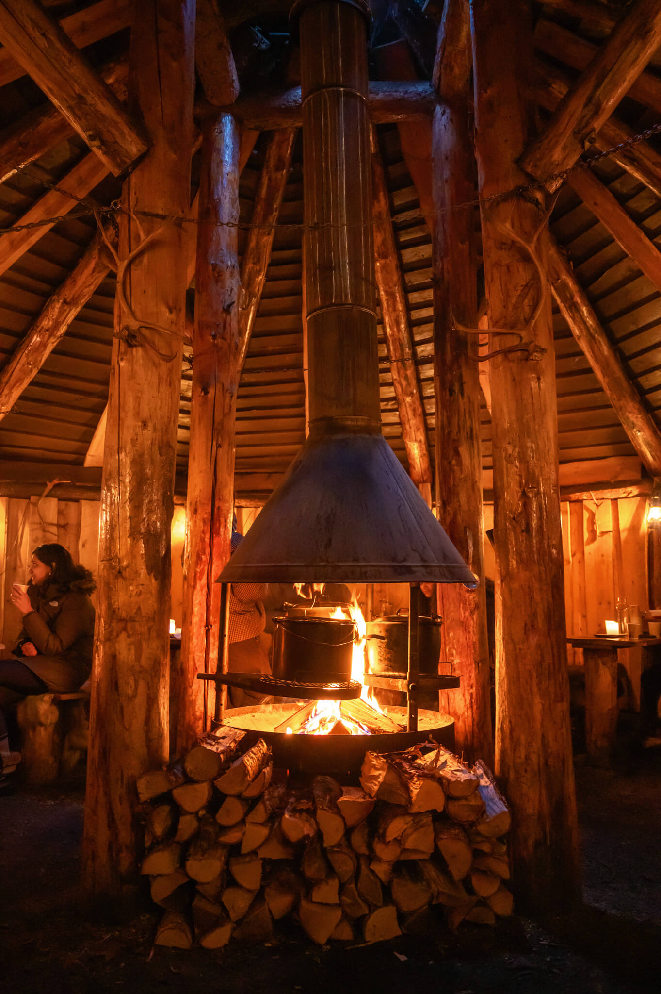 Tromso Norway 53 • Our Little Lifestyle inside the tent at the Tromso Arctic Reindeer Feeding Experience