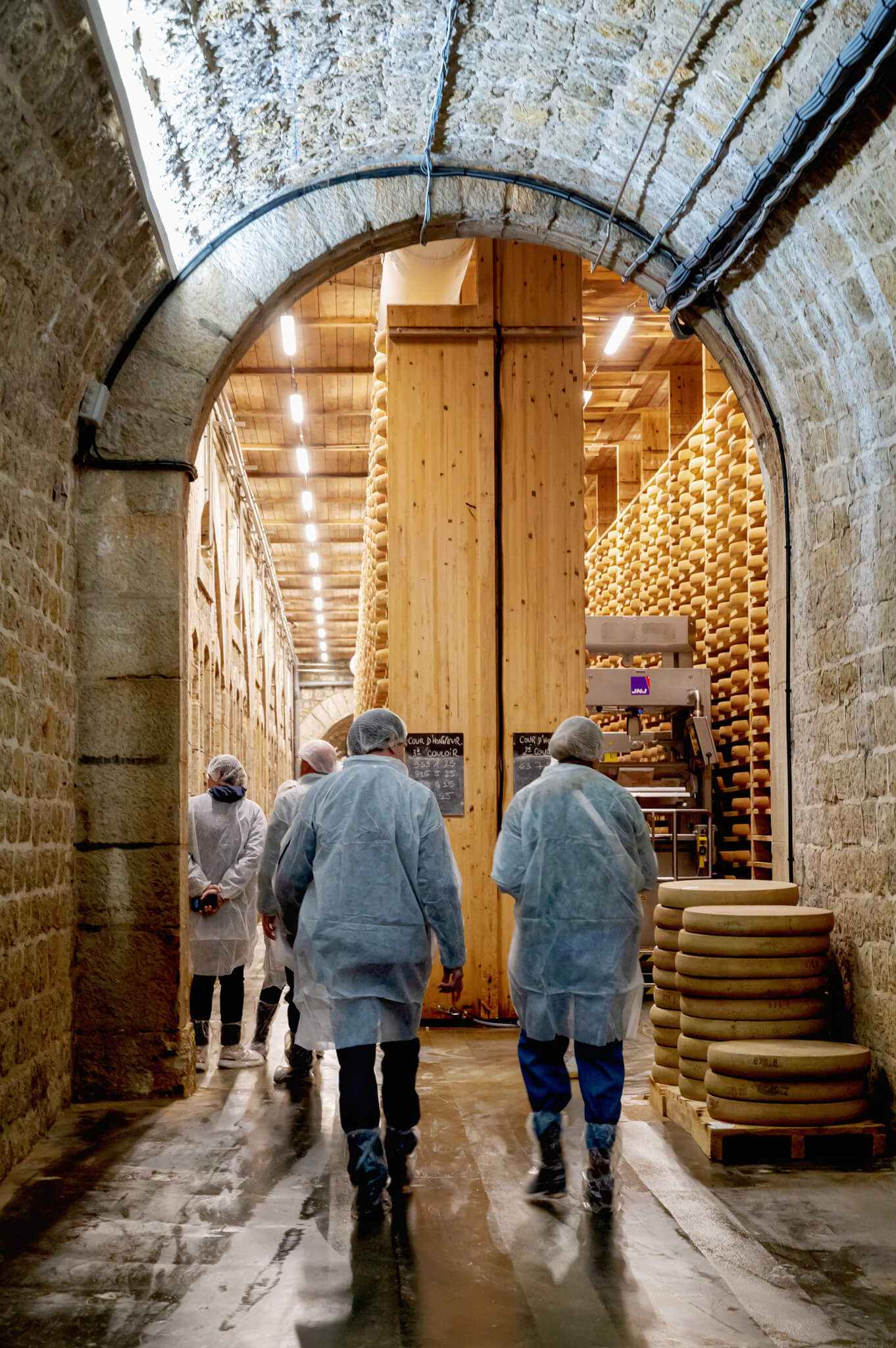 comte cheese aging cellar